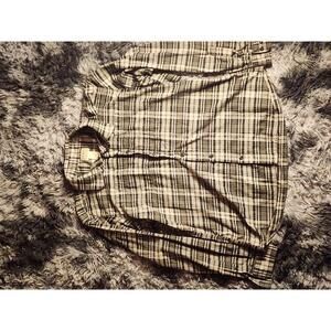 Mens LL Bean Long Sleeve Plaid Button-Up Shirt